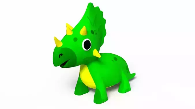 Cute Green Dinosaur 