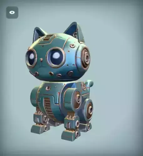 Futuristic Cat Robotic onliy Modil