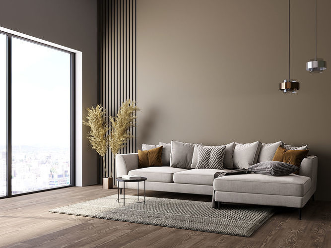 interior living room scene Vol 03 3D Model Pack 6