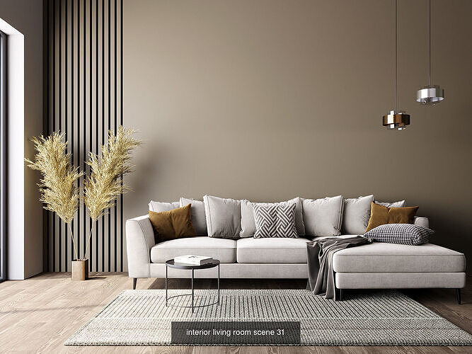 interior living room scene Vol 03 3D Model Pack 5