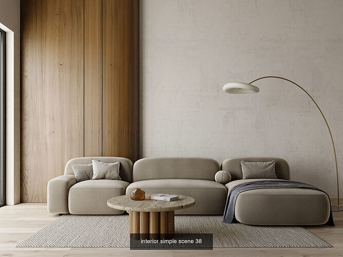 interior living room scene Vol 03 3D Model Pack 7