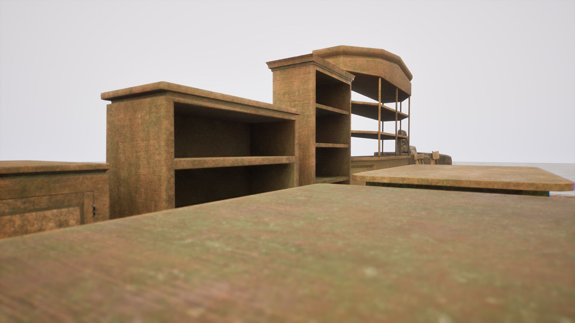 Old Furniture Pack Low-poly 3D model_3