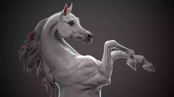 Rearing Arabian horse - 3D Sculpting 3D print model