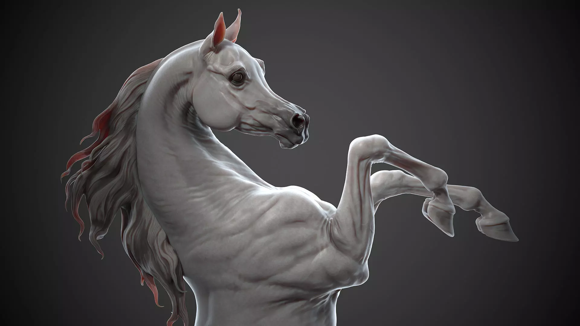 Rearing Arabian horse - 3D Sculpting 3D print model_0