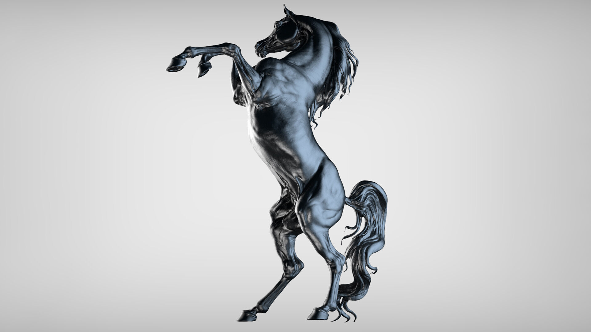 Rearing Arabian horse - 3D Sculpting 3D print model_5