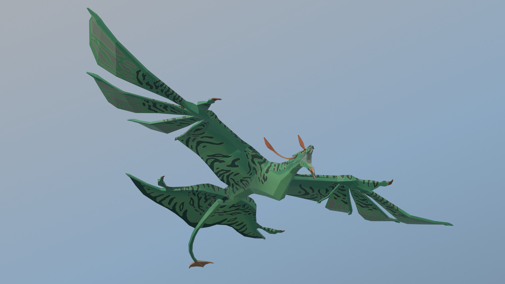 Lowpoly Ikran model - Blender Low-poly 3D model_4