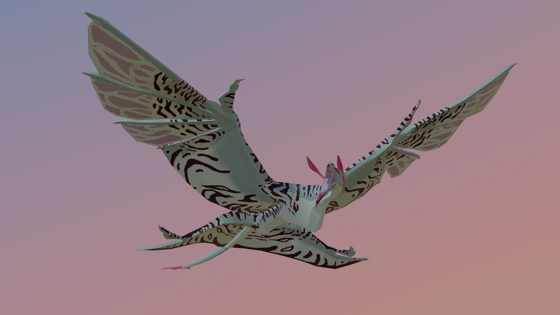Lowpoly Ikran model - Blender Low-poly 3D model_1