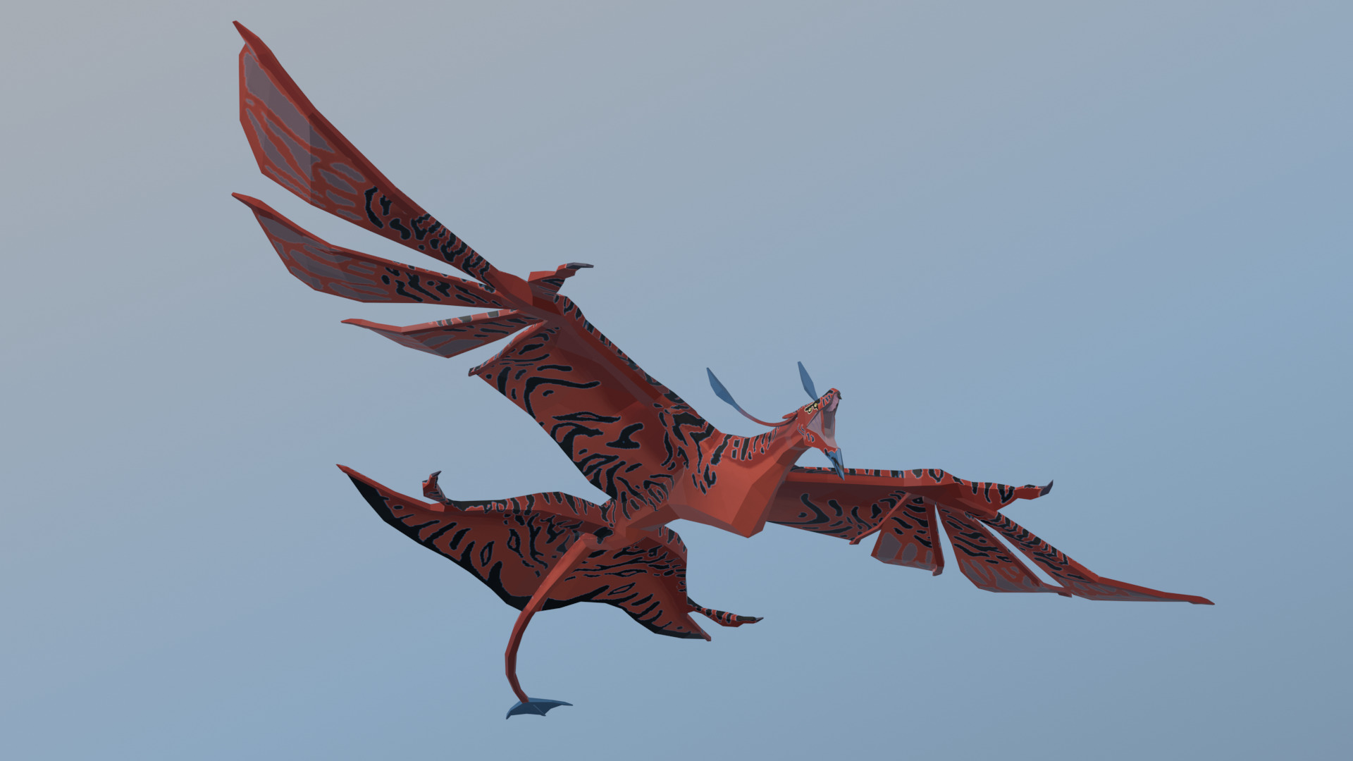 Lowpoly Ikran model - Blender Low-poly 3D model_6