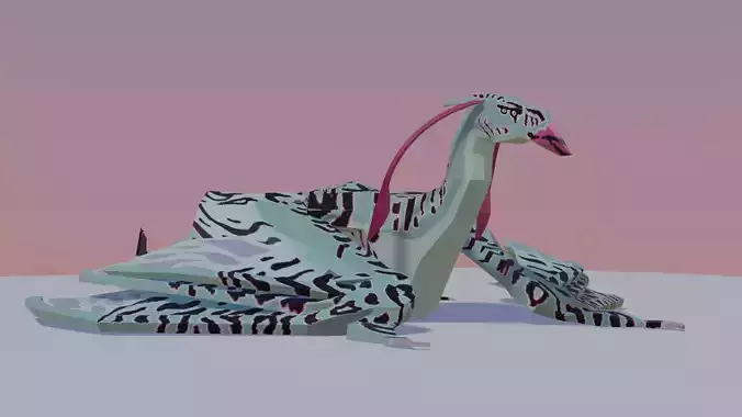 Lowpoly Ikran model - Blender