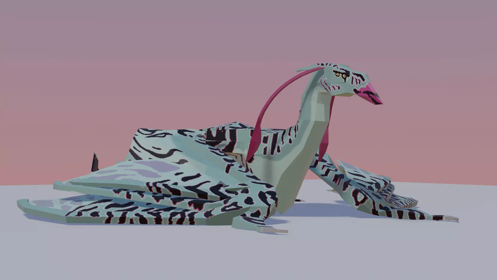 Lowpoly Ikran model - Blender Low-poly 3D model_0