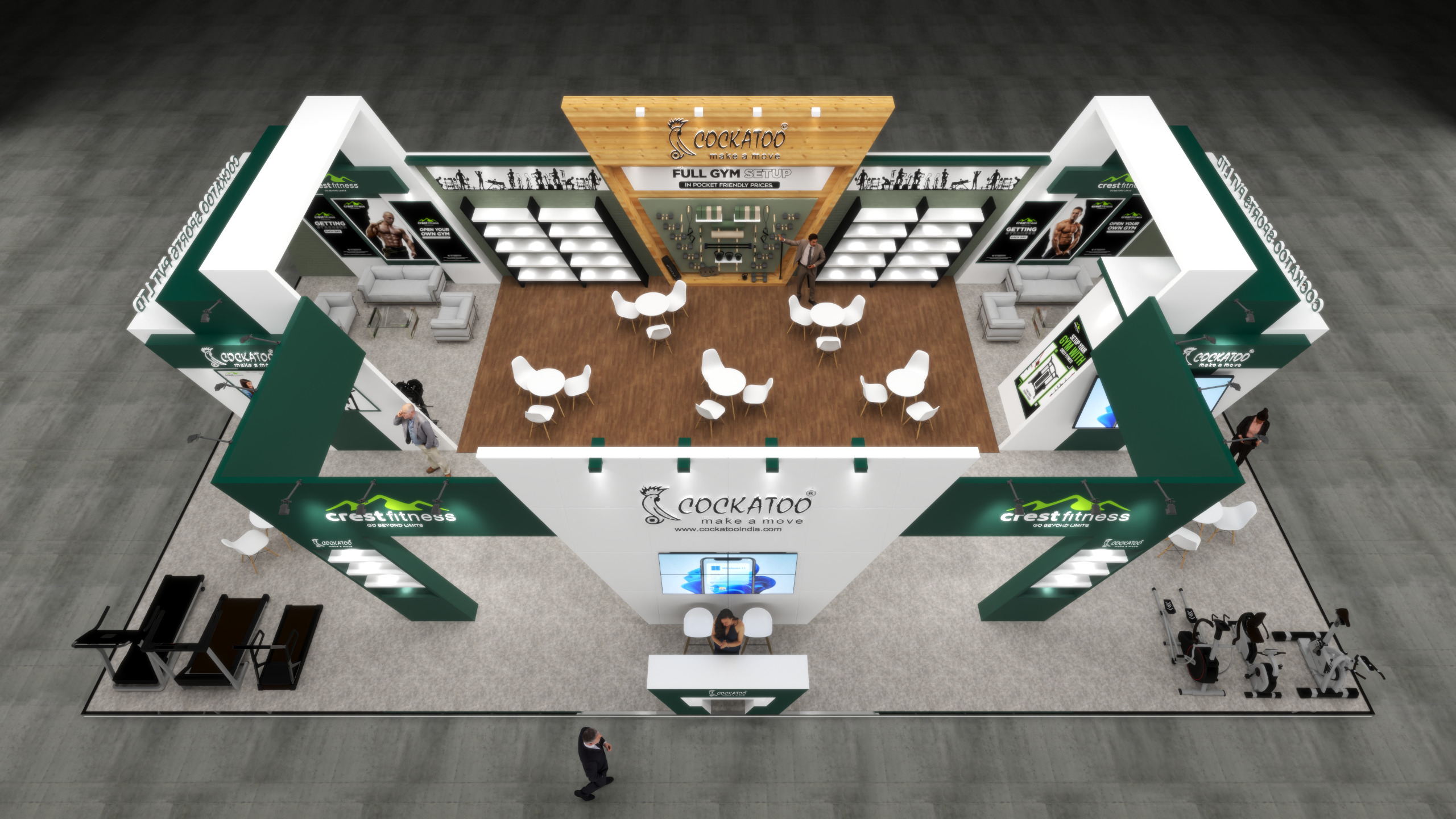 Exhibition Stand 19x10 3Sides D1V1 3D model 3D model_12