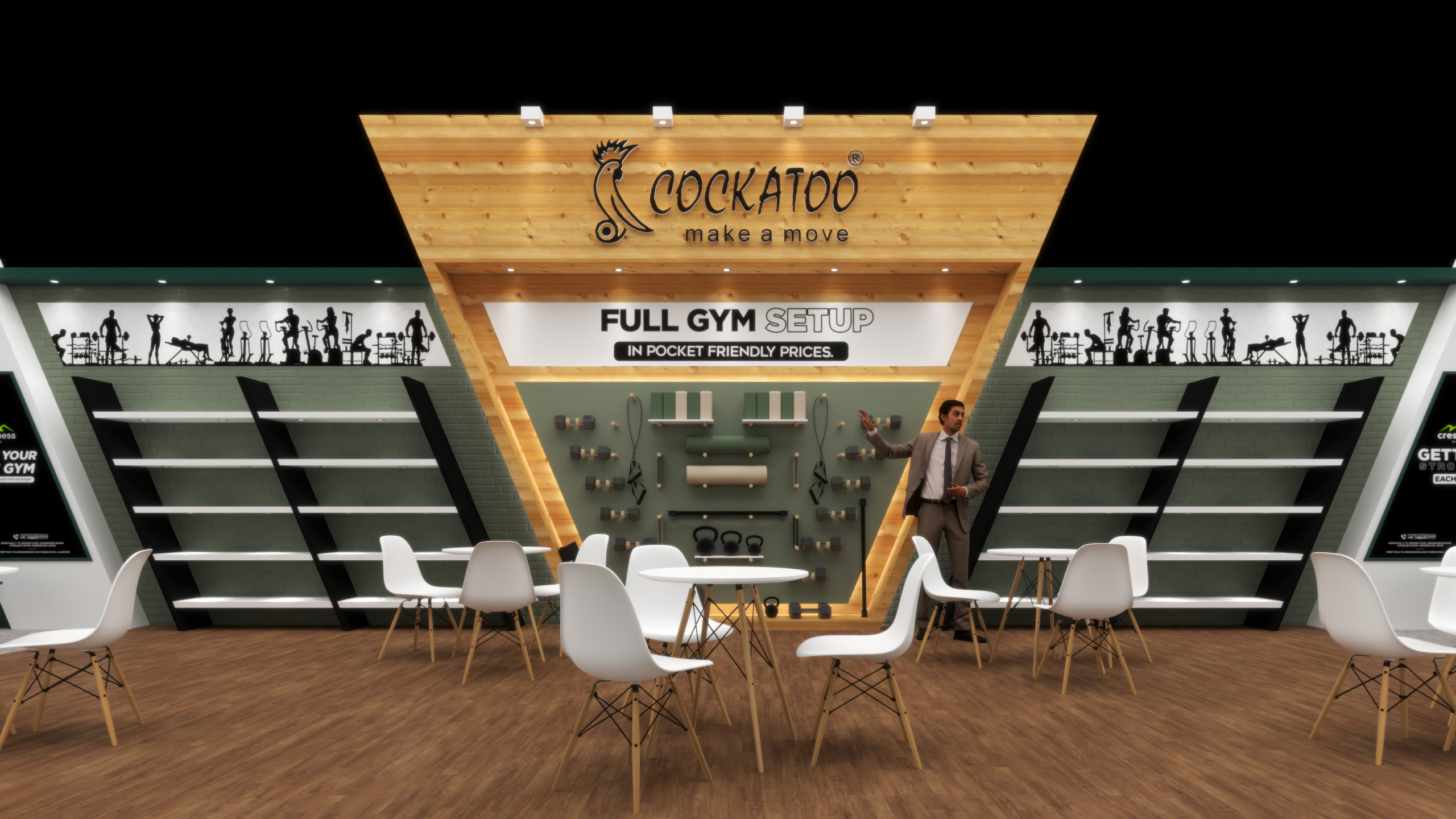 Exhibition Stand 19x10 3Sides D1V1 3D model 3D model_7