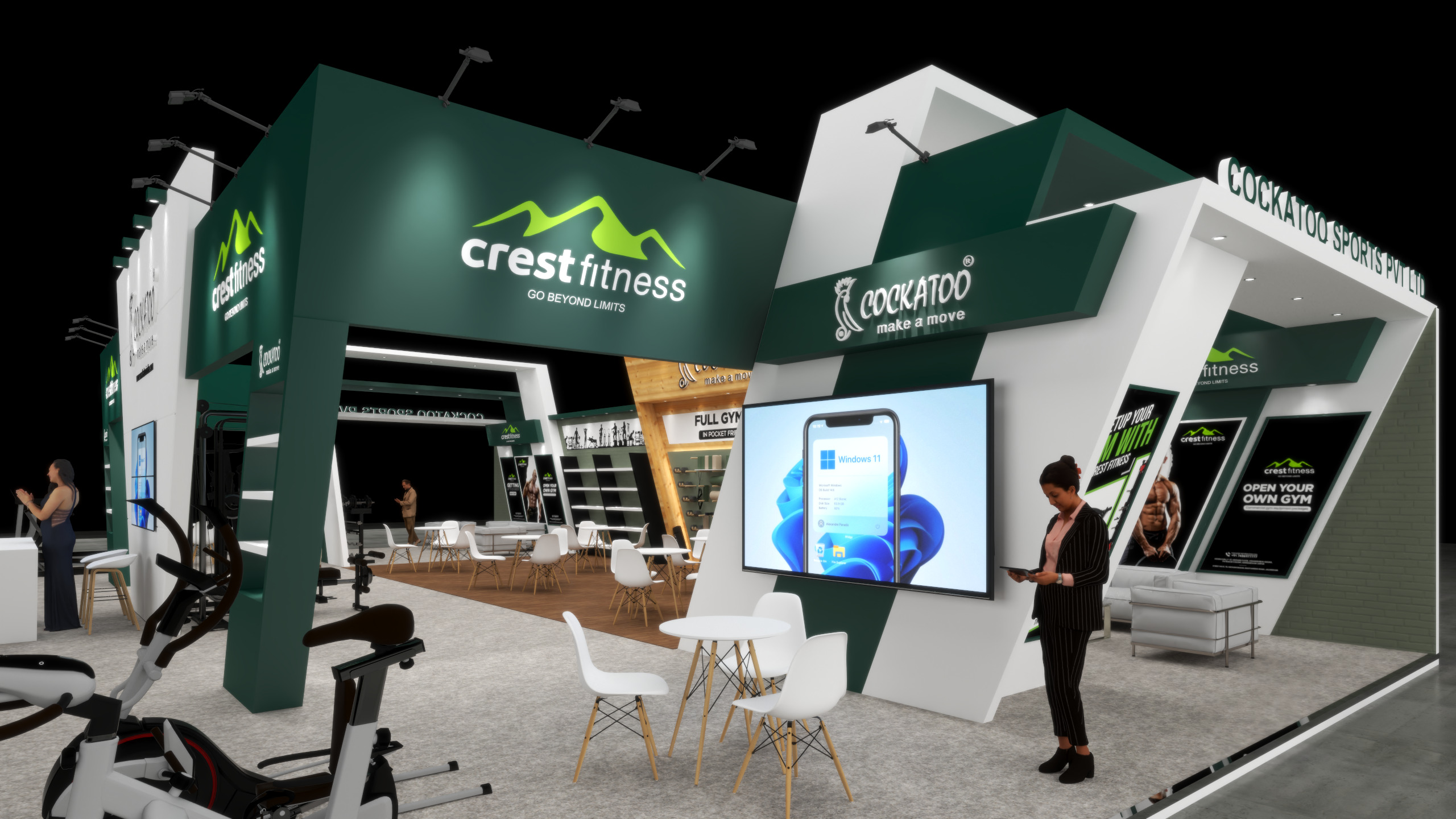 Exhibition Stand 19x10 3Sides D1V1 3D model 3D model_4