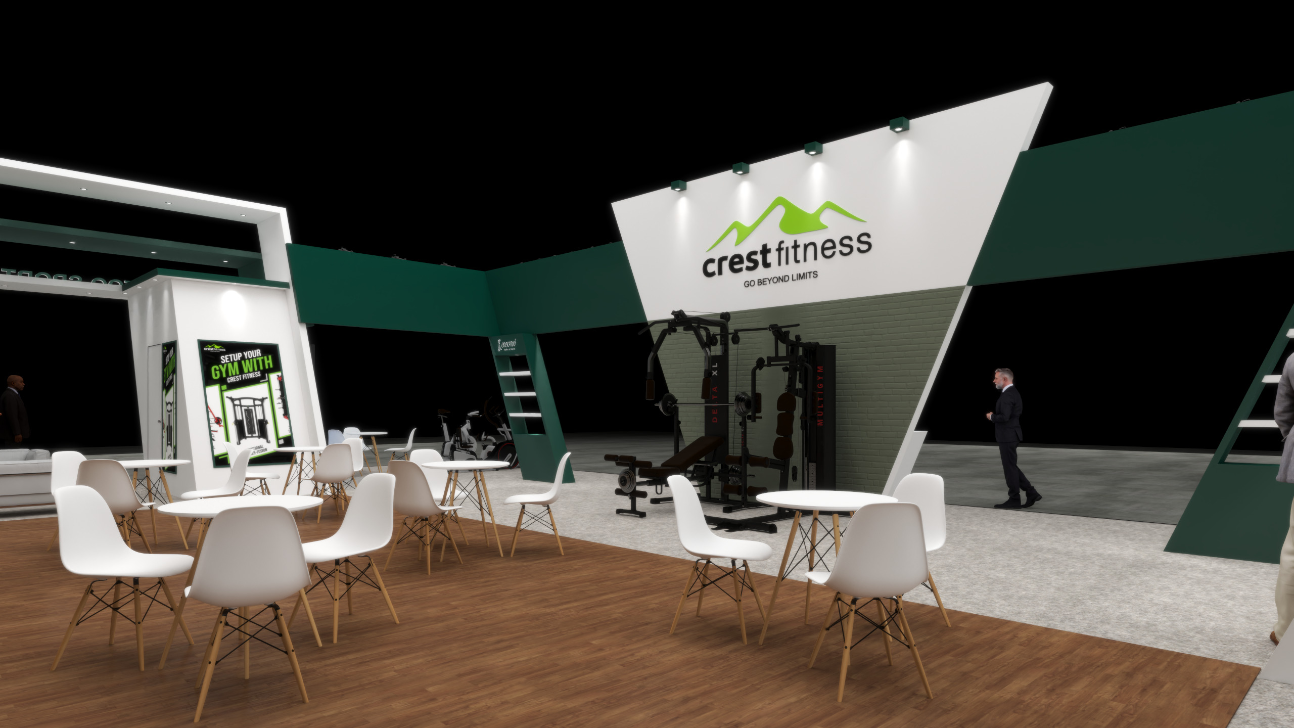 Exhibition Stand 19x10 3Sides D1V1 3D model 3D model_9