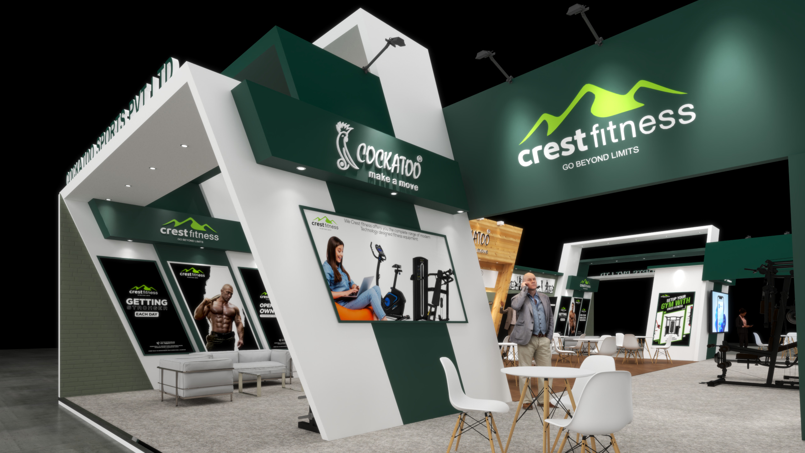 Exhibition Stand 19x10 3Sides D1V1 3D model 3D model_11