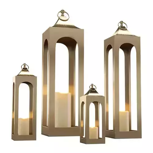 Caleb Handcrafted Metal Outdoor Lantern Brass
