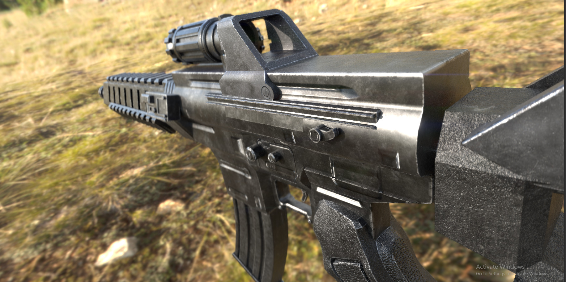 realistic M4A1 model gun black 3D model_8