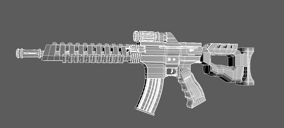 realistic M4A1 model gun black 3D model_10