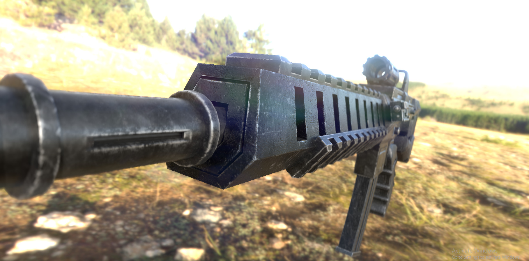 realistic M4A1 model gun black 3D model_7