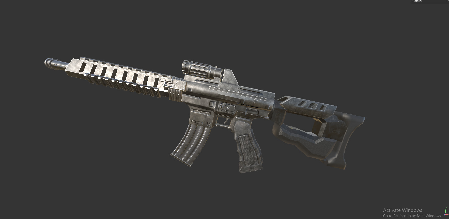 realistic M4A1 model gun black 3D model_5
