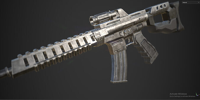 realistic M4A1 model gun black 3D model