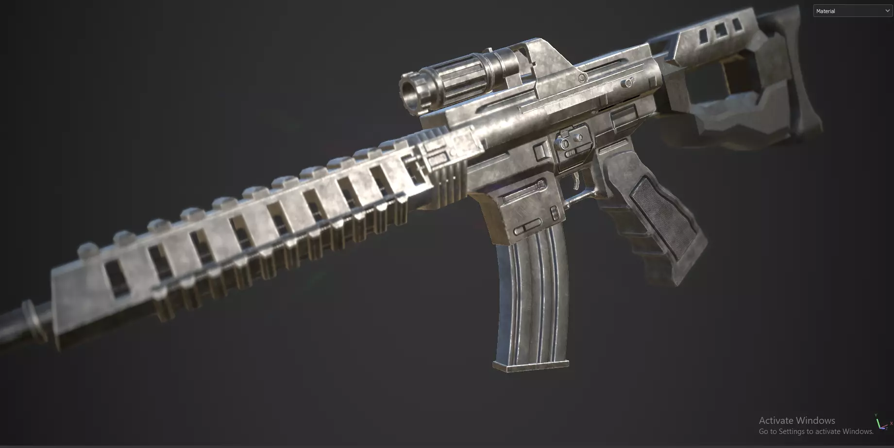 realistic M4A1 model gun black 3D model_0