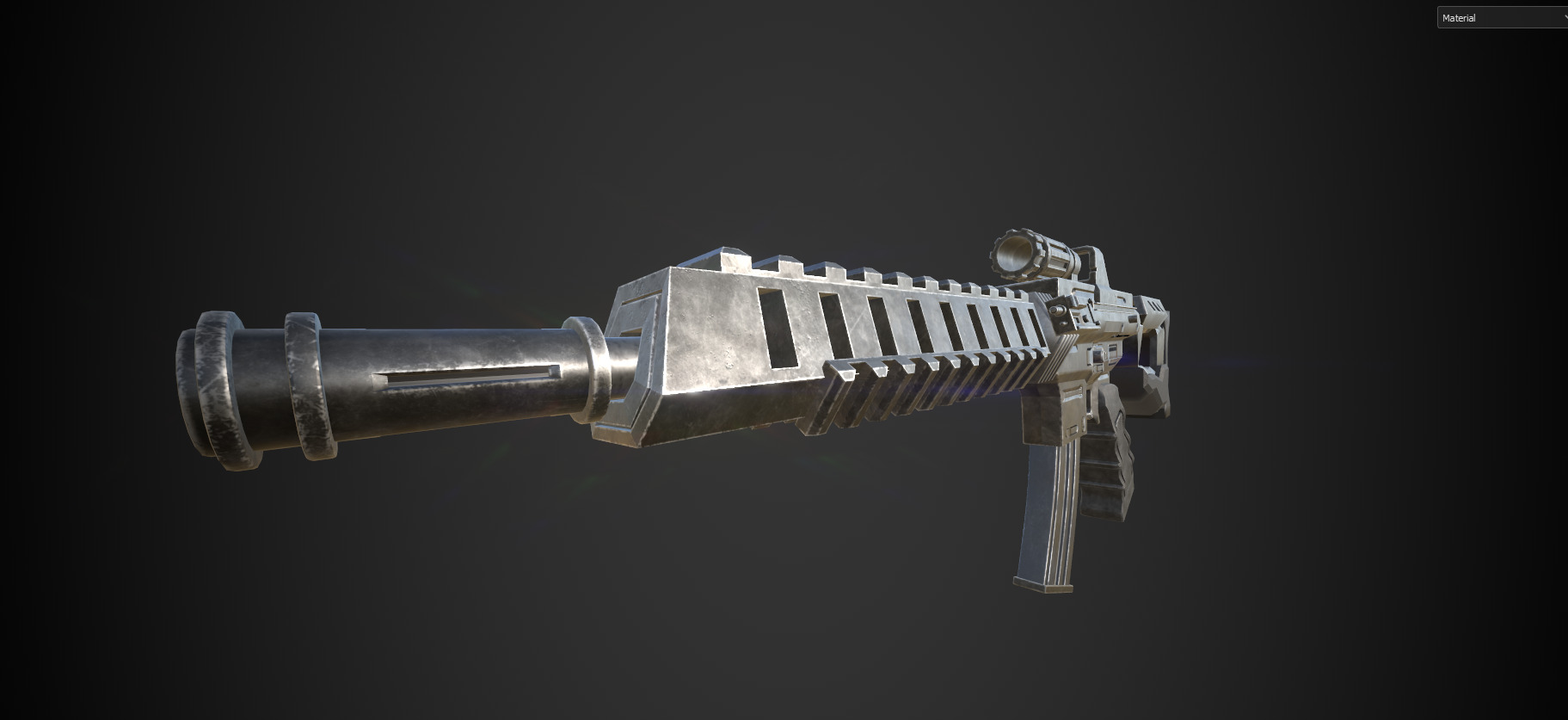 realistic M4A1 model gun black 3D model_4