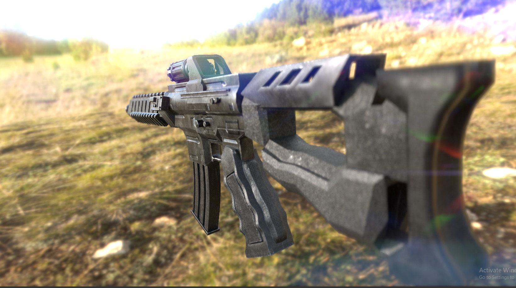 realistic M4A1 model gun black 3D model_6