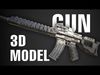 realistic M4A1 model gun black 3D model_1