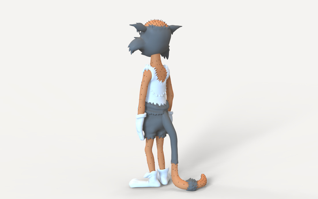 TOM AND JERRY PACK -BALD TOM-TOM PANSHAPED FACE AND STAIRSSHAPED 3D print model_7