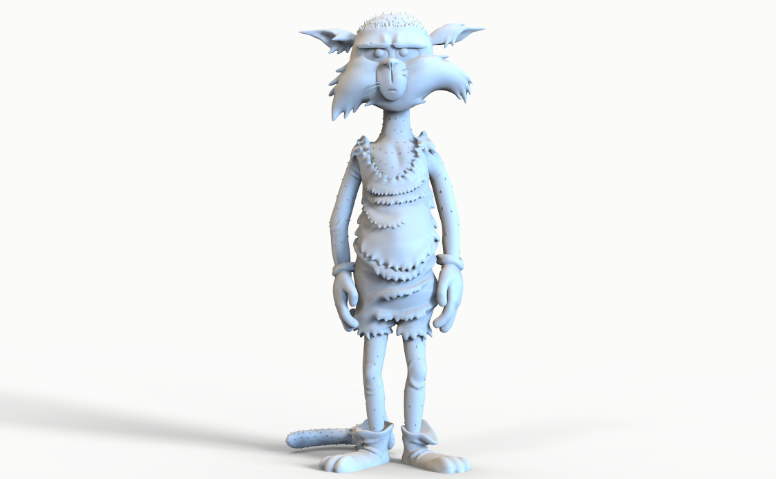 TOM AND JERRY PACK -BALD TOM-TOM PANSHAPED FACE AND STAIRSSHAPED 3D print model_12