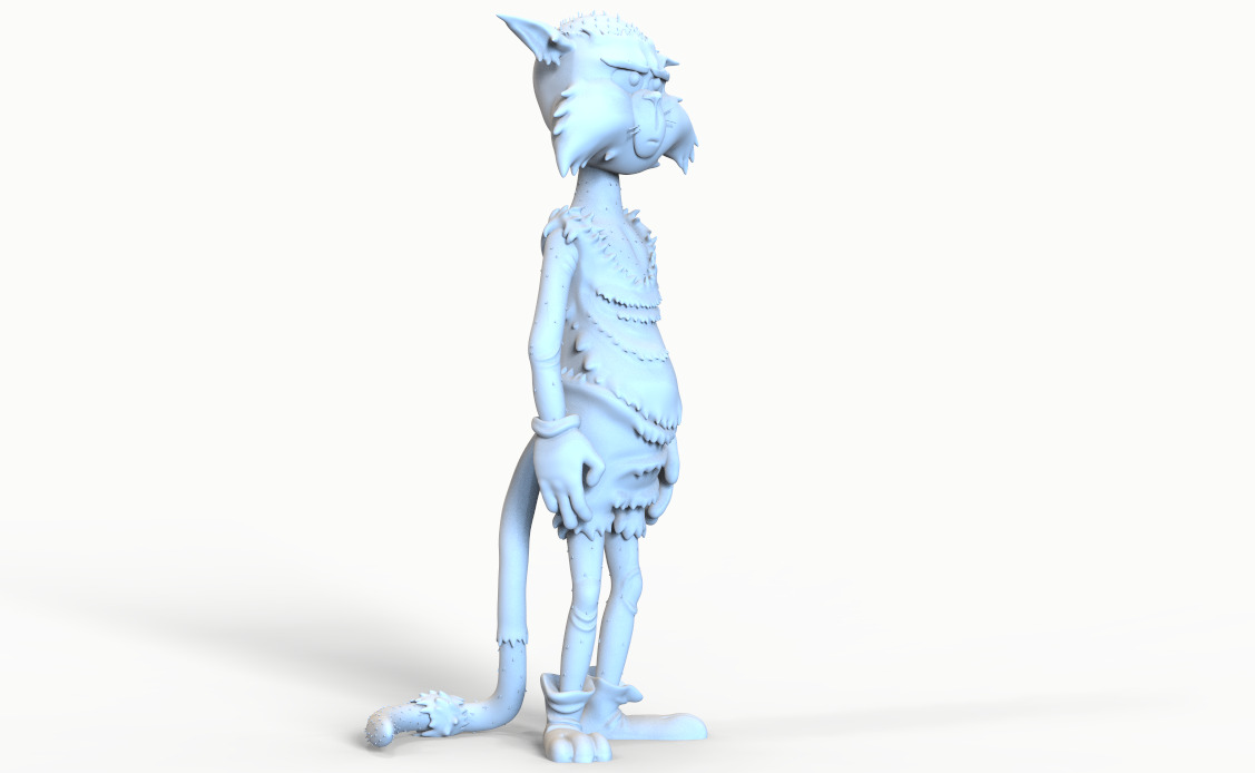 TOM AND JERRY PACK -BALD TOM-TOM PANSHAPED FACE AND STAIRSSHAPED 3D print model_19