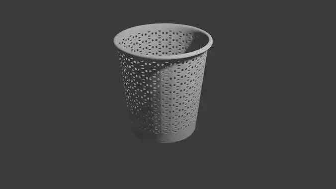 Simple Plastic Bucket Low Poly 3D Model