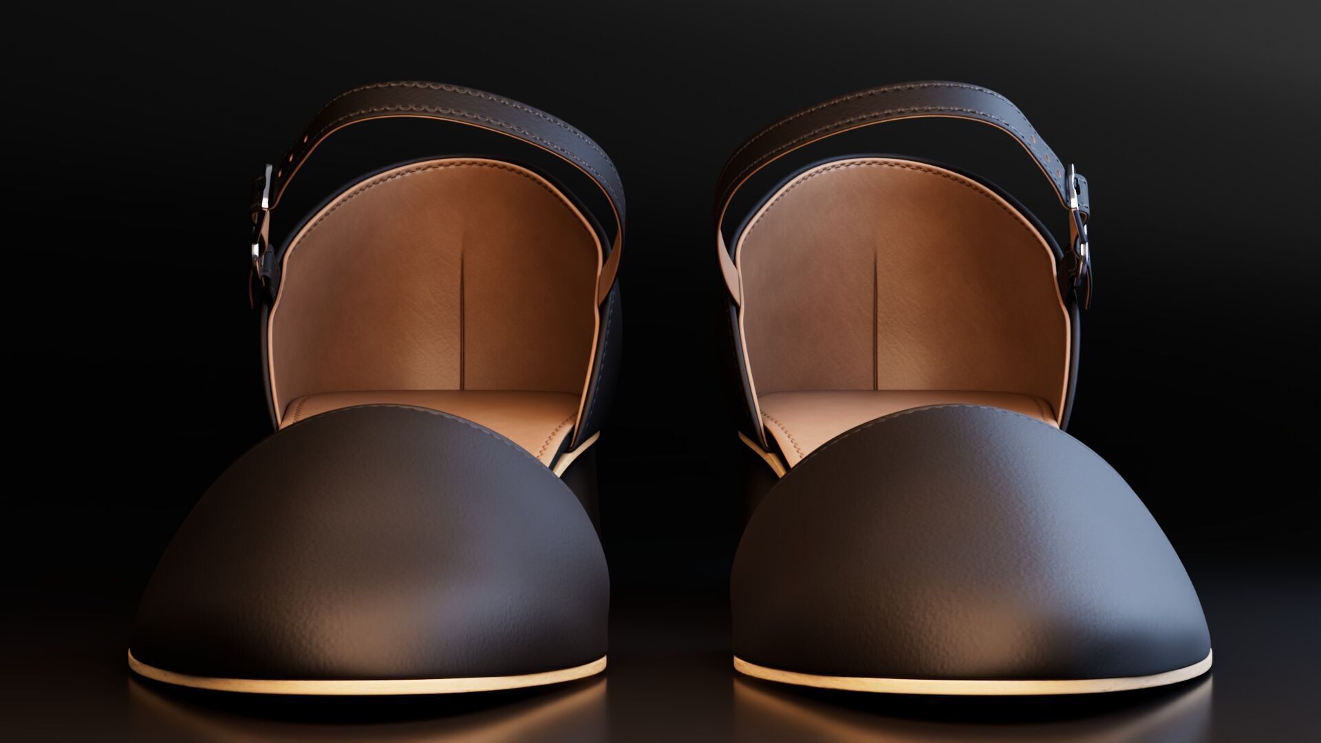 Women Shoes Low-poly 3D model_7