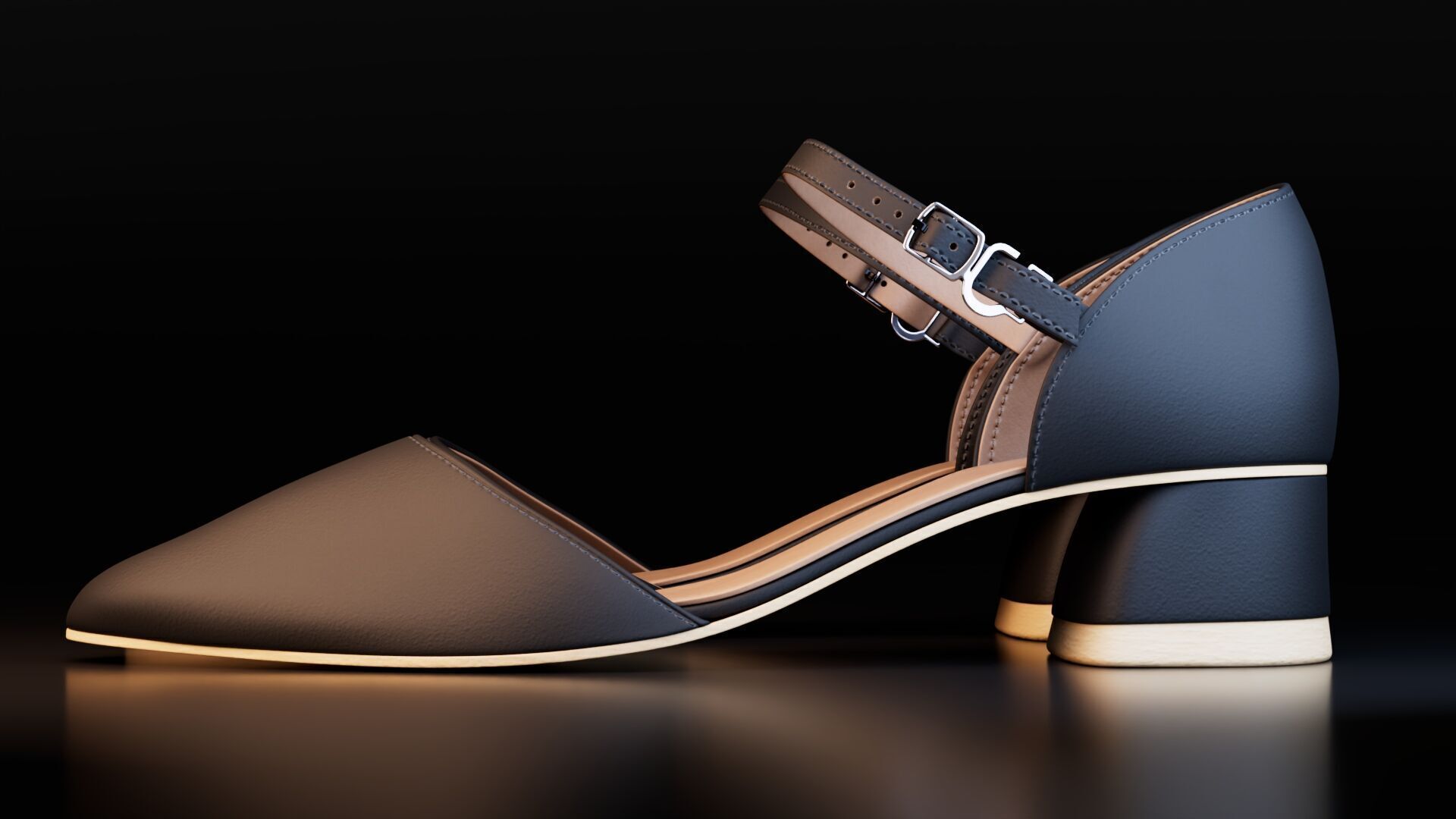 Women Shoes Low-poly 3D model_3