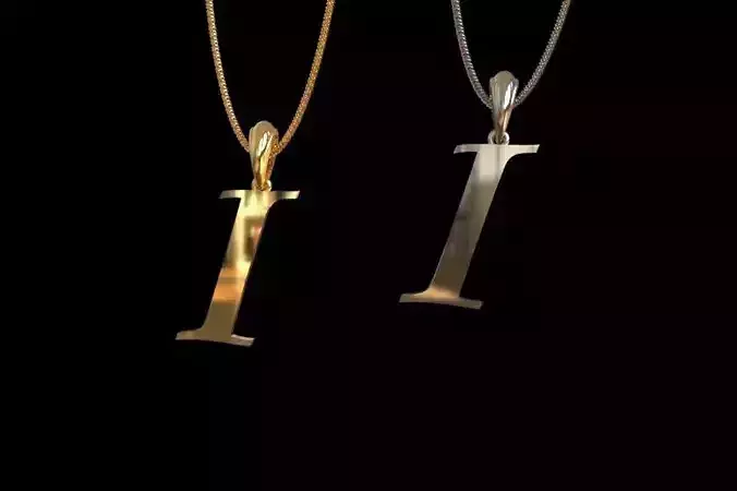 Letter I NECKLACE  3D print model