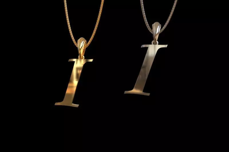 Letter I NECKLACE 3D print model