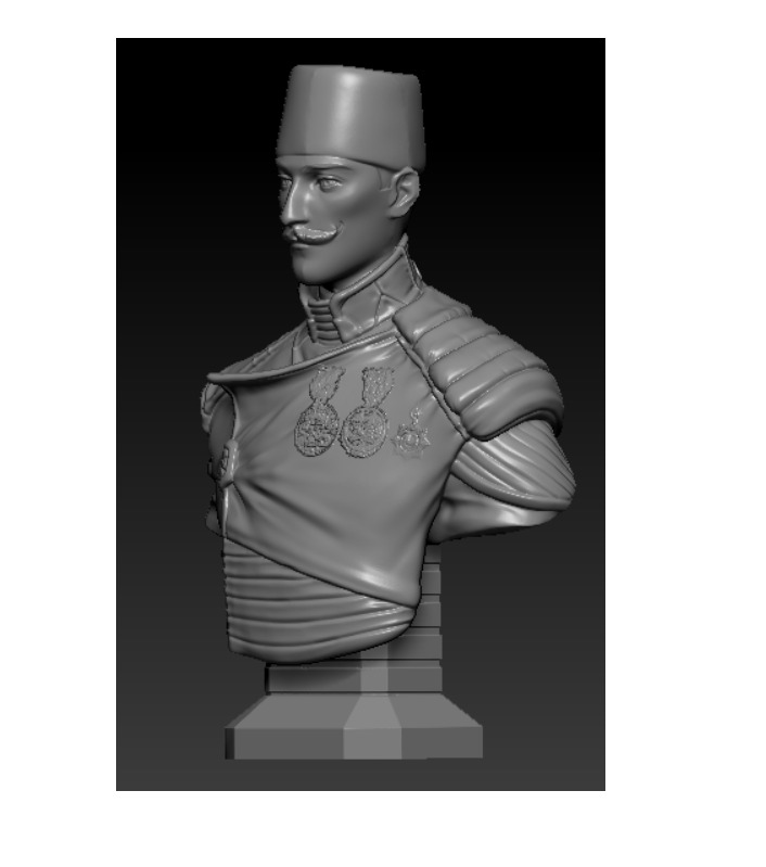 Mustafa Kemal Ataturk Bust for Cultural Historical Display 3D print model_3