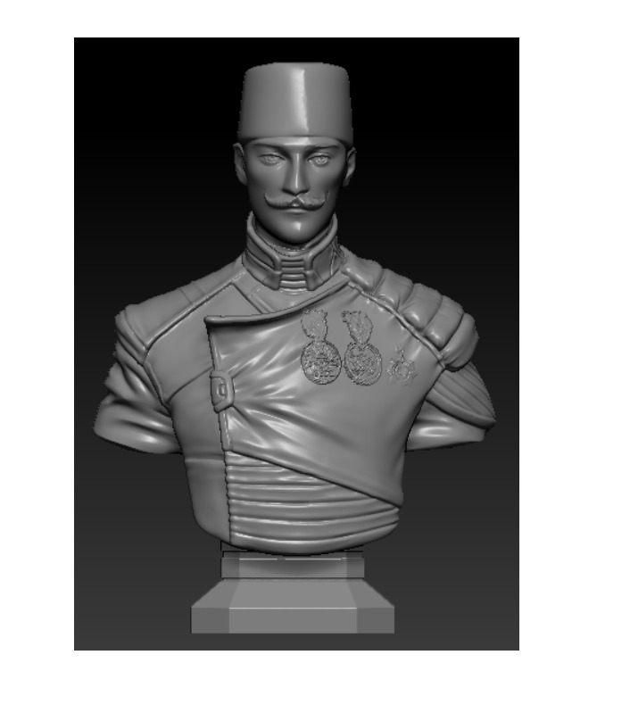 Mustafa Kemal Ataturk Bust for Cultural Historical Display 3D print model_1