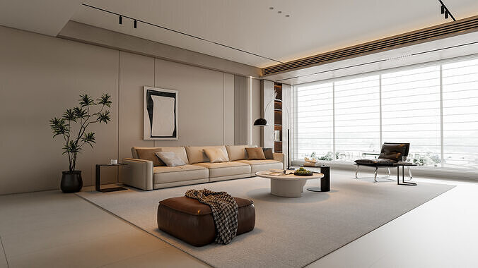 Italian living room 03 3D model