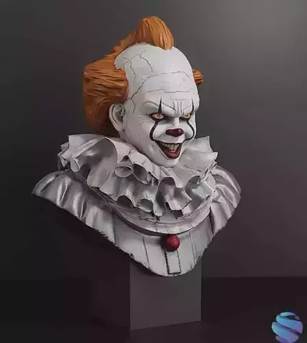 it the clown bust stl file 10 cm 3d print