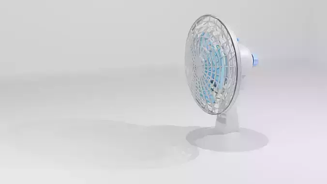 desk fan prop Low-poly 3D model