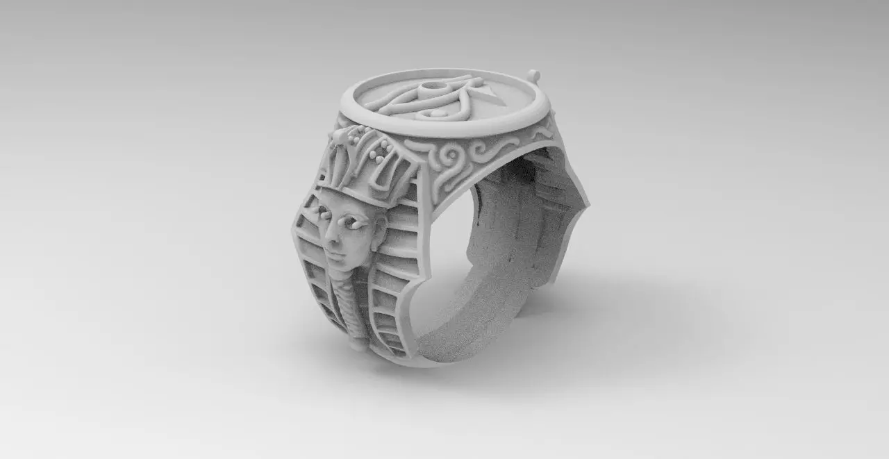 anillo tutankamon  3D print model_0