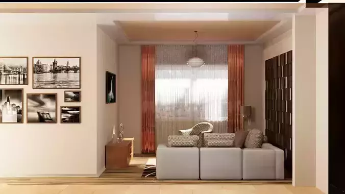 Kitchen and living room