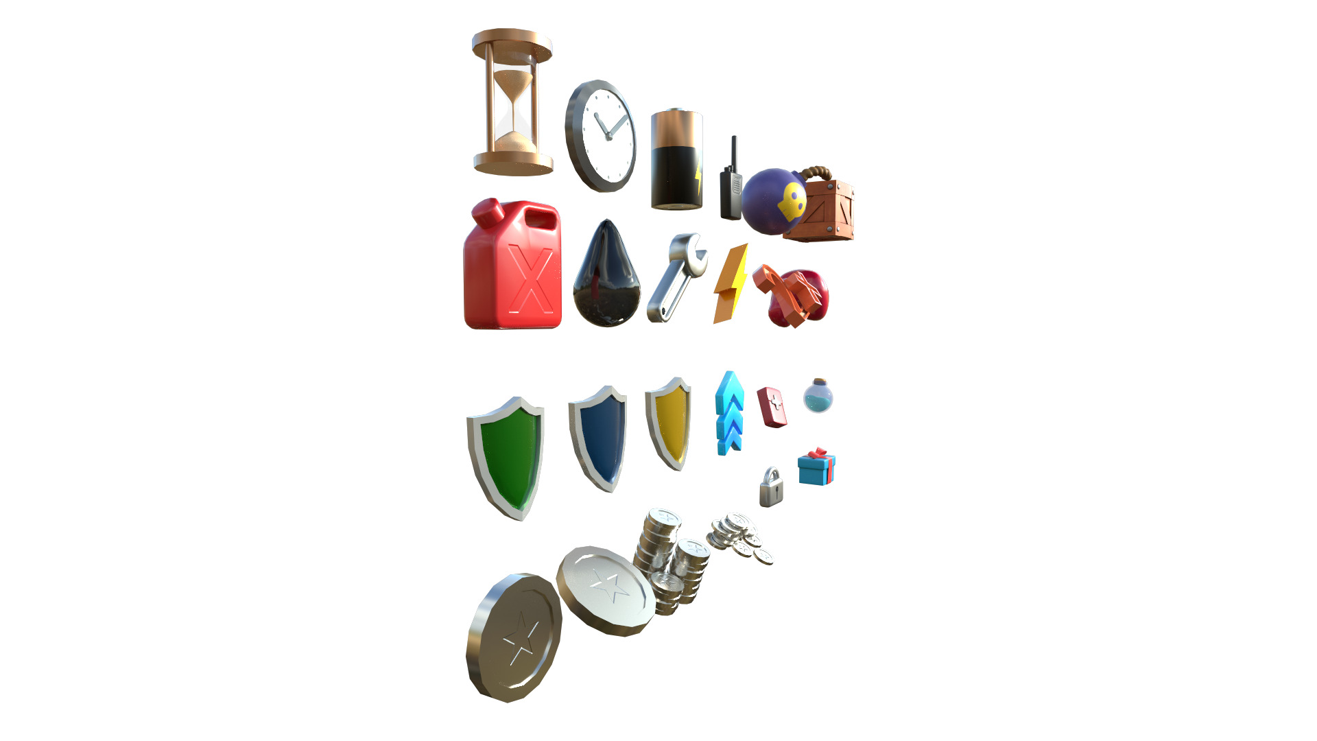 3D Game Icons Low-poly 3D model_3