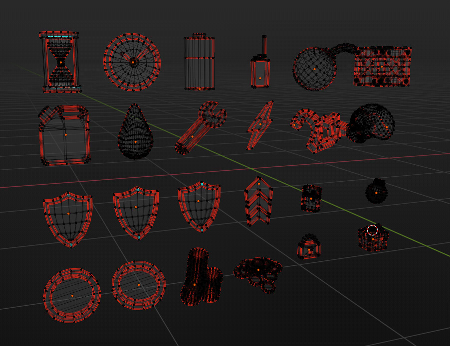 3D Game Icons Low-poly 3D model_6