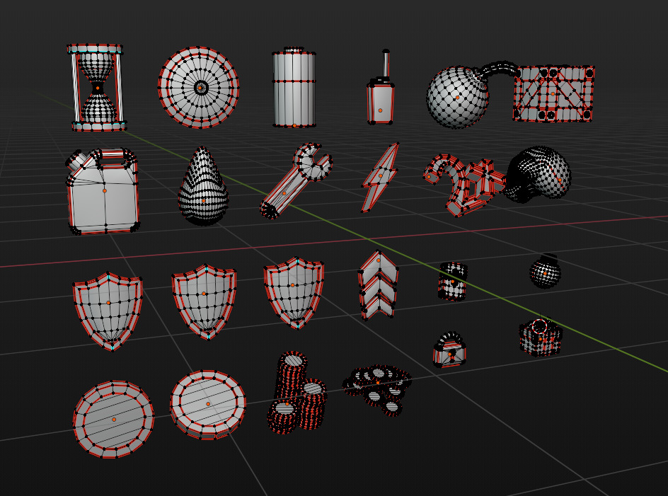 3D Game Icons Low-poly 3D model_5