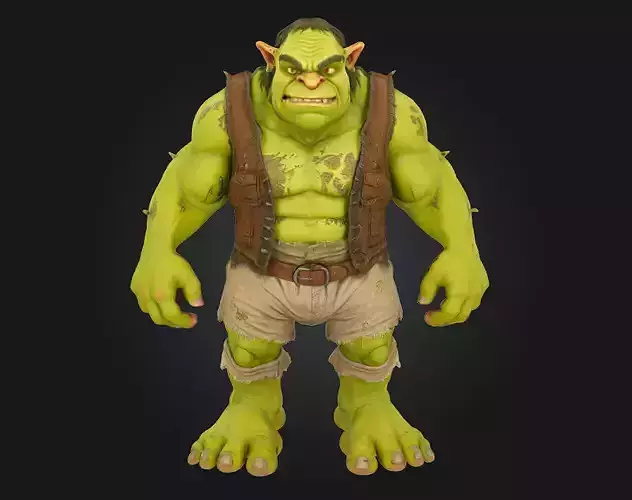 Ogre Warrior  Brutal Strength Meets Savage Design 3D model