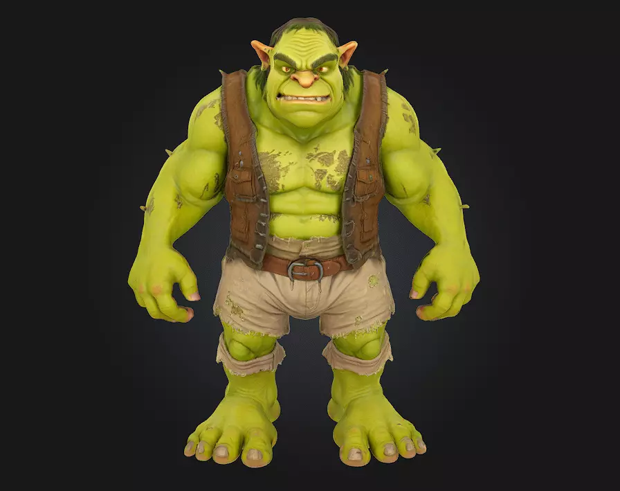 Ogre Warrior  Brutal Strength Meets Savage Design 3D model_0