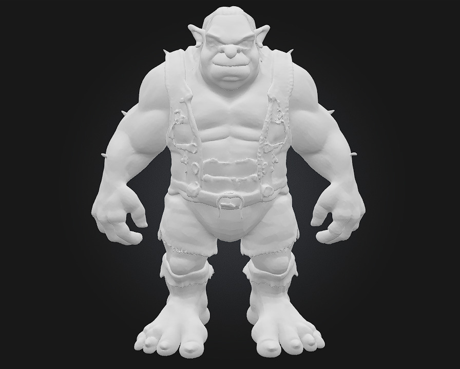 Ogre Warrior  Brutal Strength Meets Savage Design 3D model_8